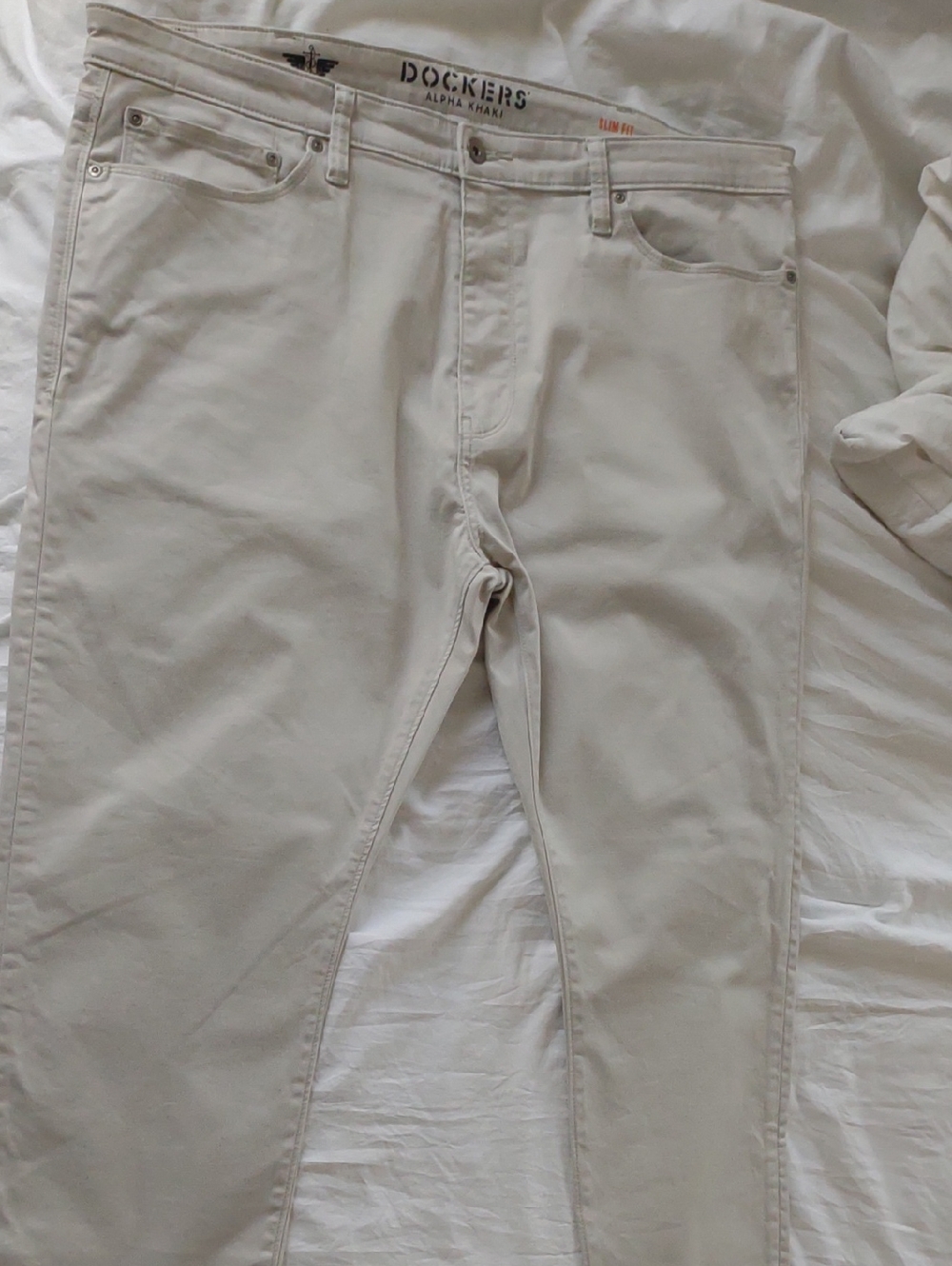 Dockers Slim Straight Chinos - Light Beige/Cream